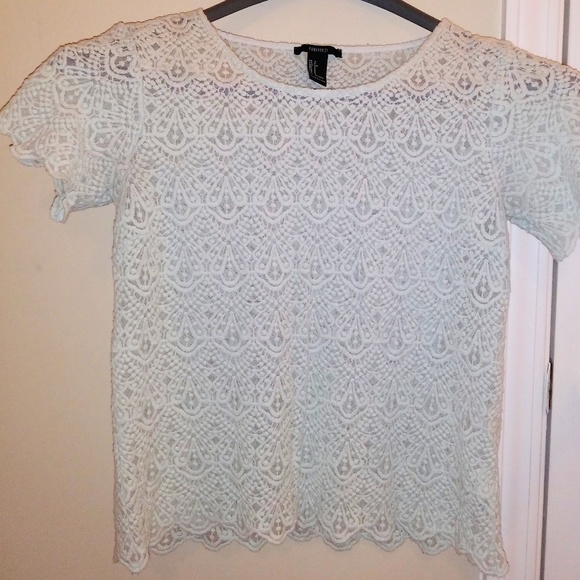 Lace Wavy Trim Top - Picture 1 of 3